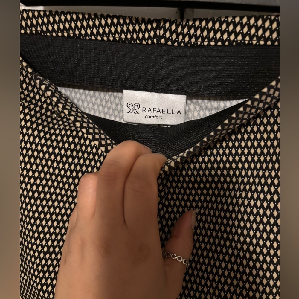 Rafaella Black and White Cropped Women’s Pants Ankle Slim Leg Size 14 NWT - Picture 7 of 7